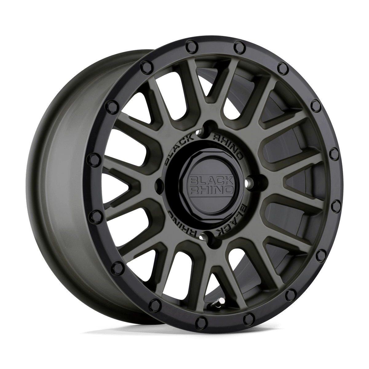 Black Rhino Hard Alloys - UTV LA PAZ UTV 15x7 ET51 4x110 Olive Drab Green w/ Black Lip