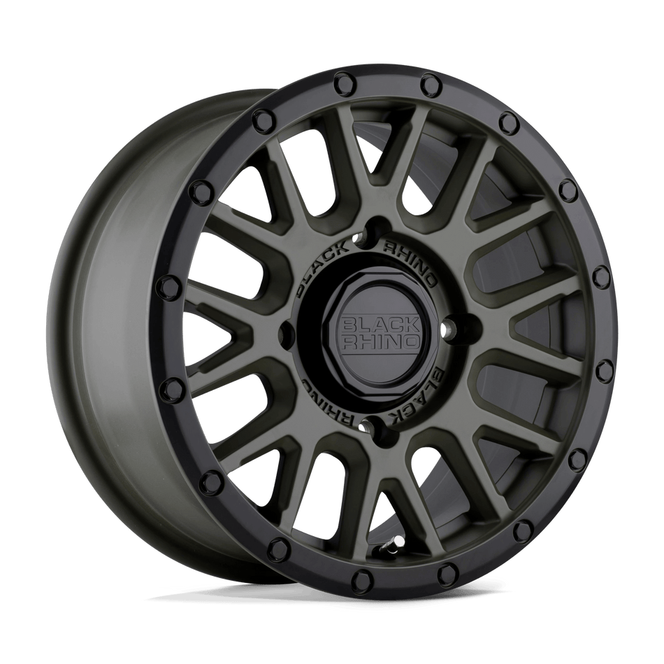 Black Rhino Hard Alloys - UTV LA PAZ UTV 15x7 ET51 4x110 Olive Drab Green w/ Black Lip