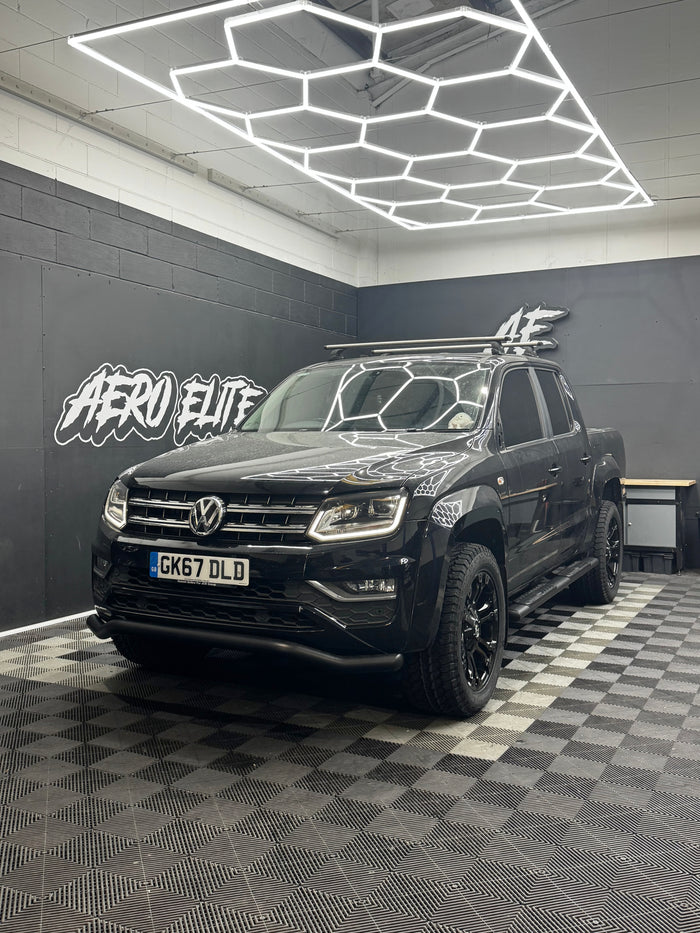 Volkswagen Amarok front three-quarter view after wheel upgrade