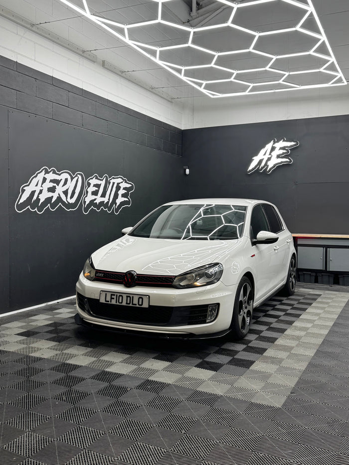Volkswagen Golf GTI Mk6 front three-quarter view after front splitter fitment