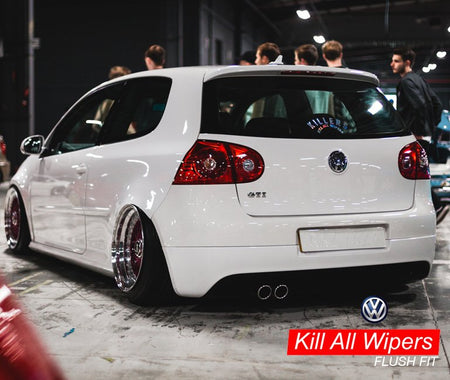 Volkswagen Golf MK5 rear wiper delete kit fitted – flush smooth OEM+ finish by Kill All Wipers