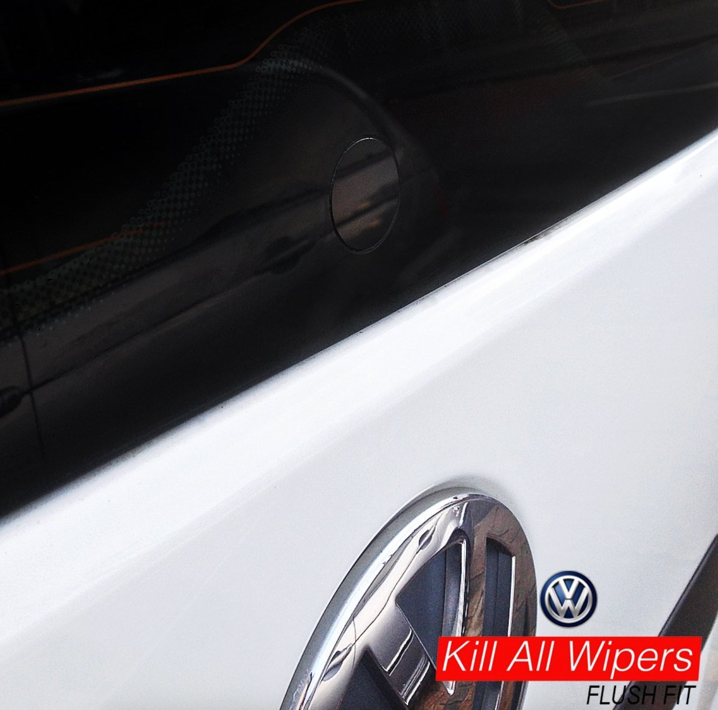 Volkswagen Transporter rear window with the wiper deleted – Kill All Wipers flush-fit kit