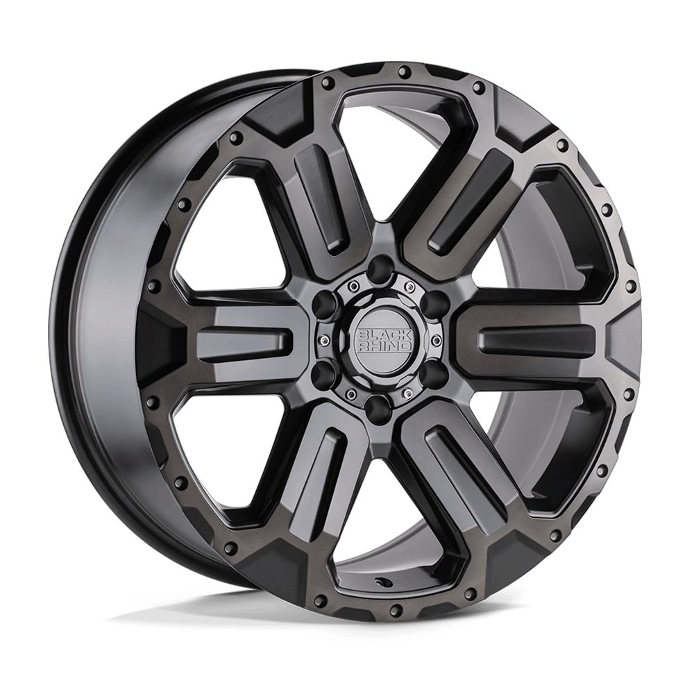 Black Rhino Hard Alloys WANAKA 17x8.5 ET12 6x139.7 Matte Gunmetal w/ Brushed Face & Gunmetal Tint