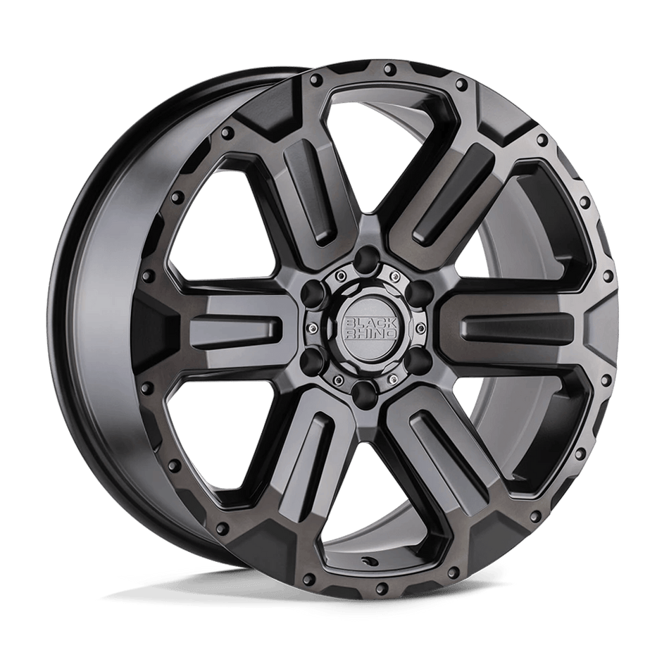 Black Rhino Hard Alloys WANAKA 18x9 ET12 6x139.7 Matte Gunmetal w/ Brushed Face & Gunmetal Tint