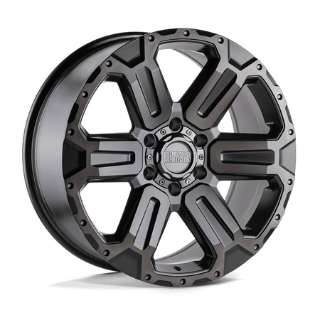 Black Rhino Hard Alloys WANAKA 20x9 ET35 6x114.3 Matte Gunmetal w/ Brushed Face & Gunmetal Tint
