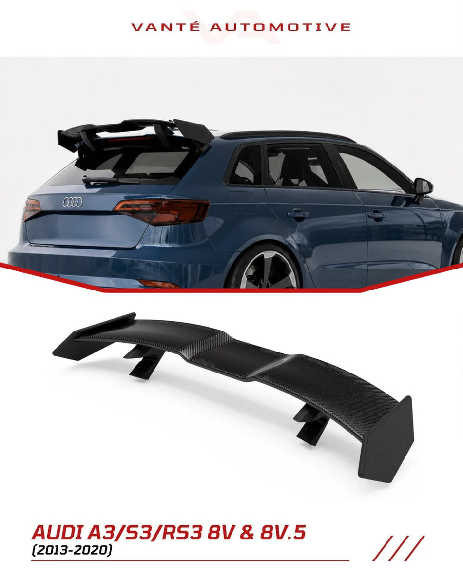 Audi A3/S3/RS3 8V Rear Wing Spoiler Carbon Fibre