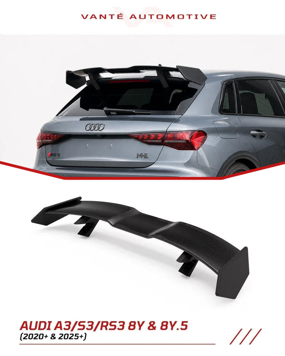 Audi A3/S3/RS3 8Y Rear Wing Spoiler Carbon Fibre
