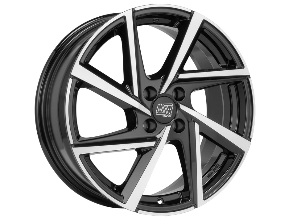MSW 80-4 16x6.5 ET35 4x100 GLOSS BLACK FULL POLISHED