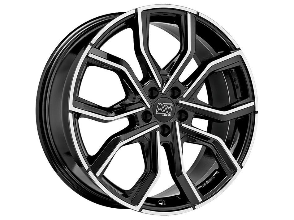MSW 41 19x7.5 ET32 5x112 GLOSS BLACK FULL POLISHED