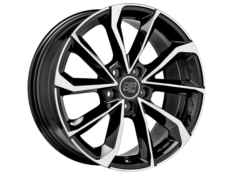 MSW 42 17x7.5 ET27 5x112 GLOSS BLACK FULL POLISHED