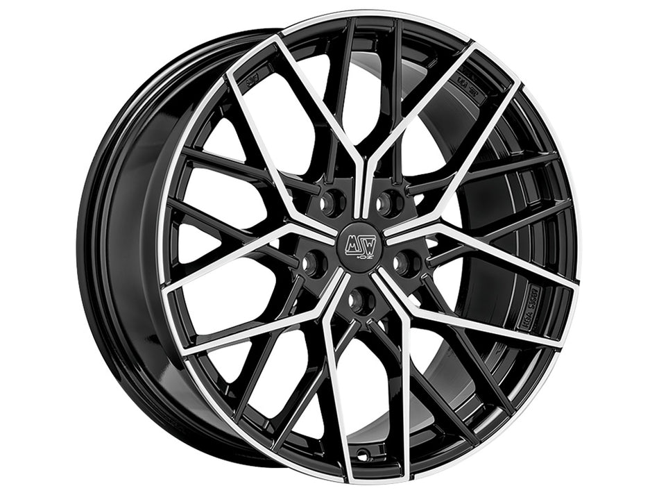 MSW 74 20x8.5 ET40 5x112 GLOSS BLACK FULL POLISHED