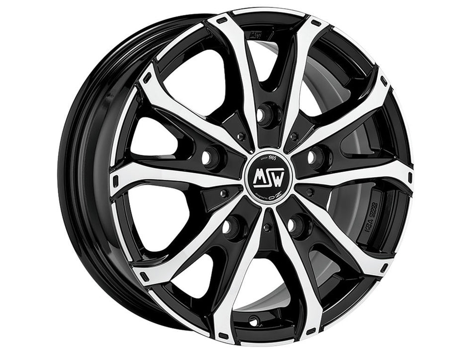 MSW 48 VAN 18x7.5 ET45 5x108 GLOSS BLACK FULL POLISHED