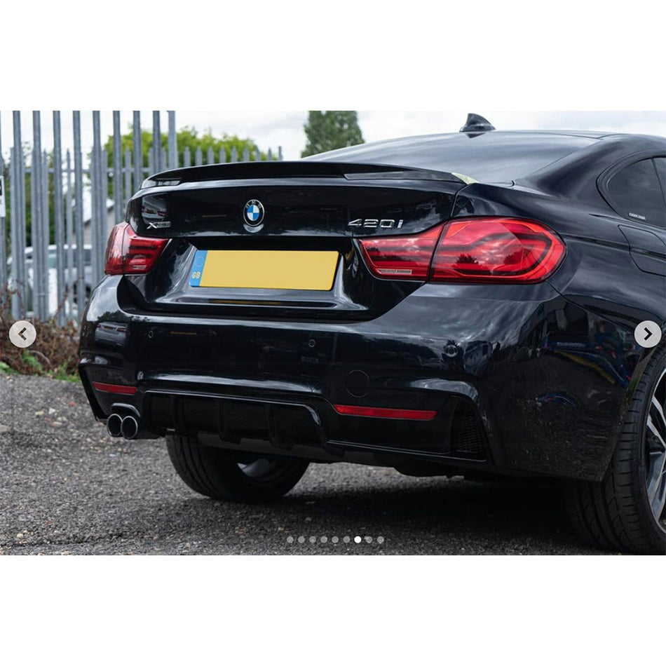BMW 4 SERIES F32 MATTE BLACK FULL KIT (TWIN EXHAUST) - MP STYLE - BLAK BY CT CARBON