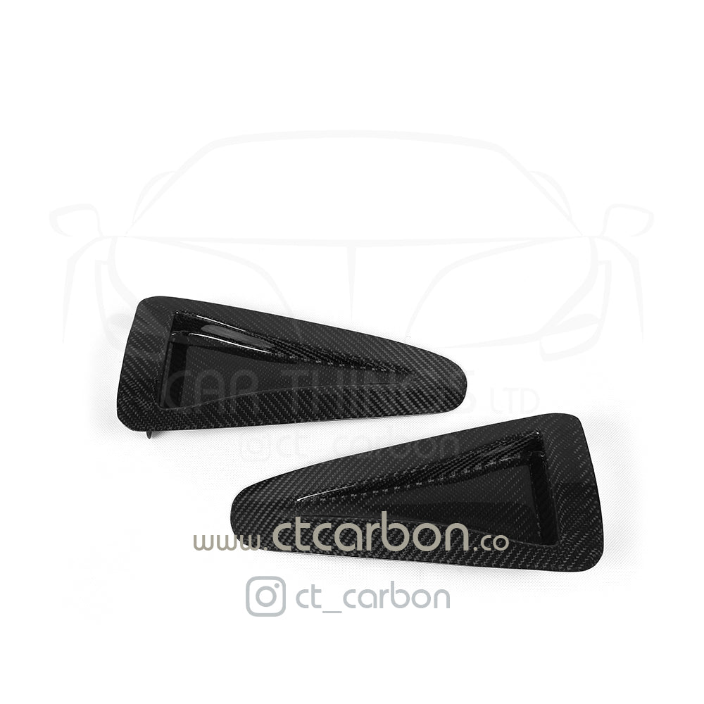 NISSAN GTR R35 CARBON FIBRE BONNET HOOD SCOOPS - CT Carbon