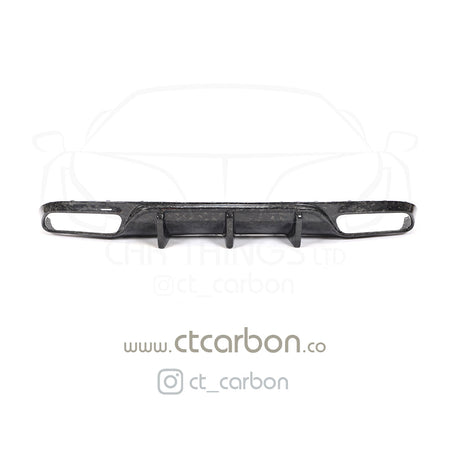 MERCEDES C63/C63S W205 COUPE FORGED CARBON FIBRE DIFFUSER - BIG FIN - CT Carbon