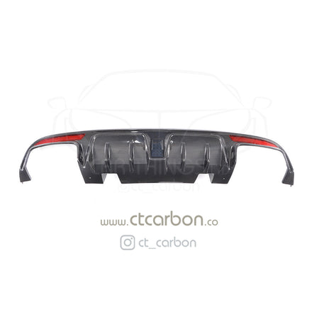 MERCEDES W205 C63 & C63S SALOON 4DR CARBON FIBRE DIFFUSER & EXHAUST TIPS - B STYLE - CT Carbon