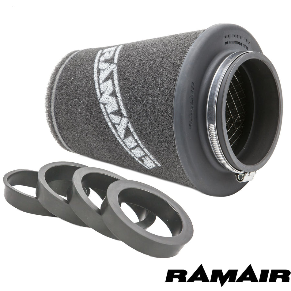 Ramair CC-296-UNI 70mm - 90mm ID Neck Polymer Base Neck Cone Air Filter