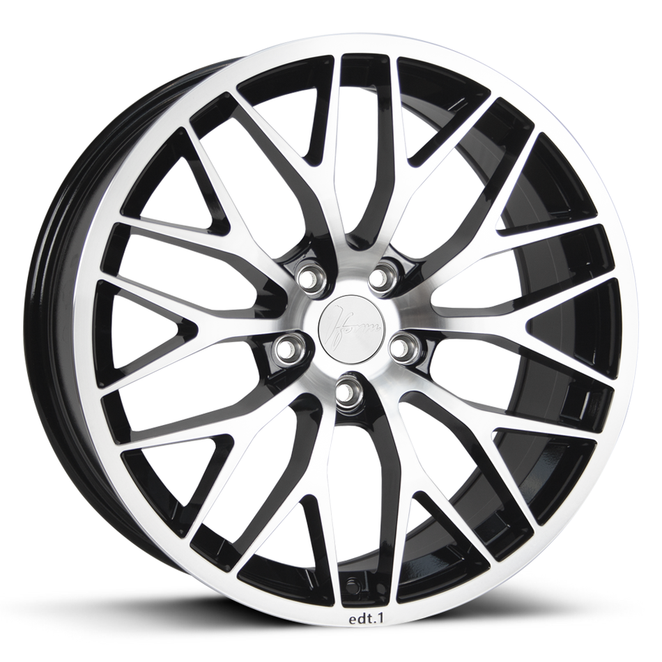 1Form Edition 1 19x8.5 ET30-45 5H BLANK Gloss Black with Polished Face
