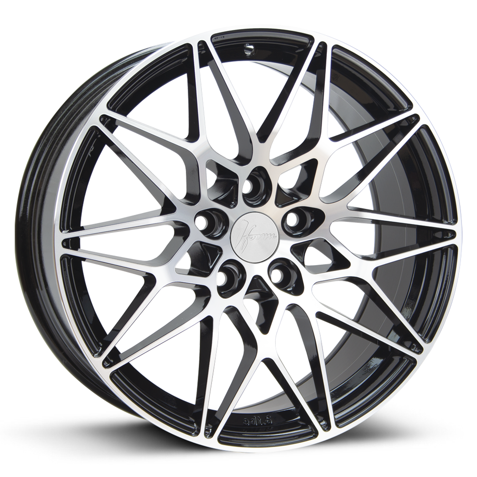 1Form Edition 6 18x8.5 ET44 5x112 Gloss Black with Polished Face