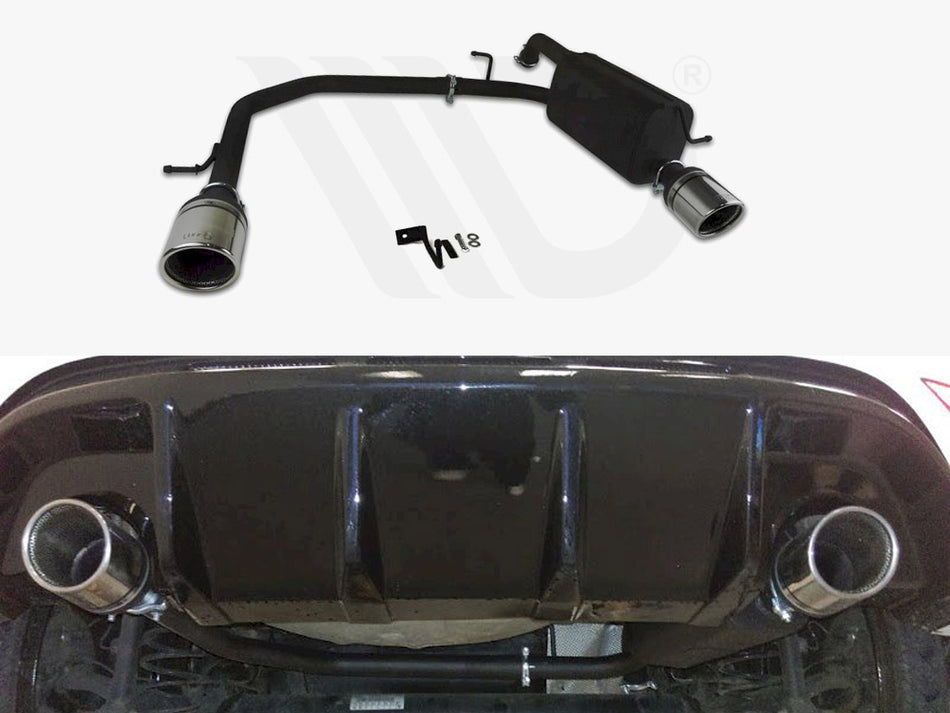 Ford Fiesta MK7 2008-2017 HIGH Quality DUAL EXIT Stainless Steel Axle-back Exhaust System With Silencer And Exhaust Pipes