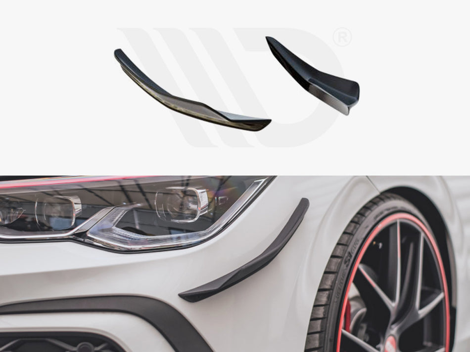 Front Bumper Wings (Canards) VW Golf 8 GTI / R-line (2020-)