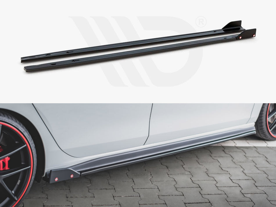 SIDE SKIRTS DIFFUSERS V.2 + FLAPS VW GOLF 8 GTI / GTI CLUBSPORT / R-LINE