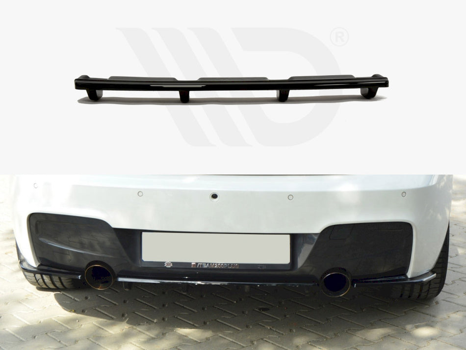 Central Rear Splitter Bmw 1 F20/F21 M-power (With Vertical Bars)
