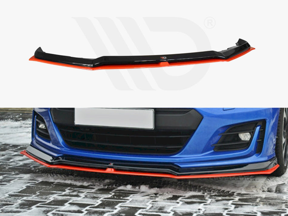 Front Splitter (Black & Red) V.5 Subaru BRZ Facelift (2017-2020)