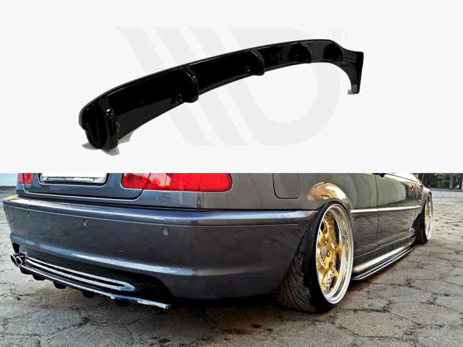 Central Rear Splitter Bmw 3 E46 Mpack Coupe (With Vertical Bars)