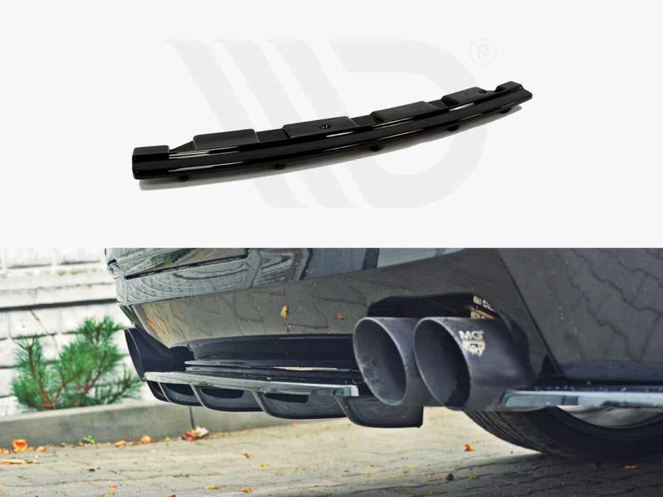 Central Rear Splitter Bmw 5 F11 M-pack (Fits TWO Double Exhaust Ends)