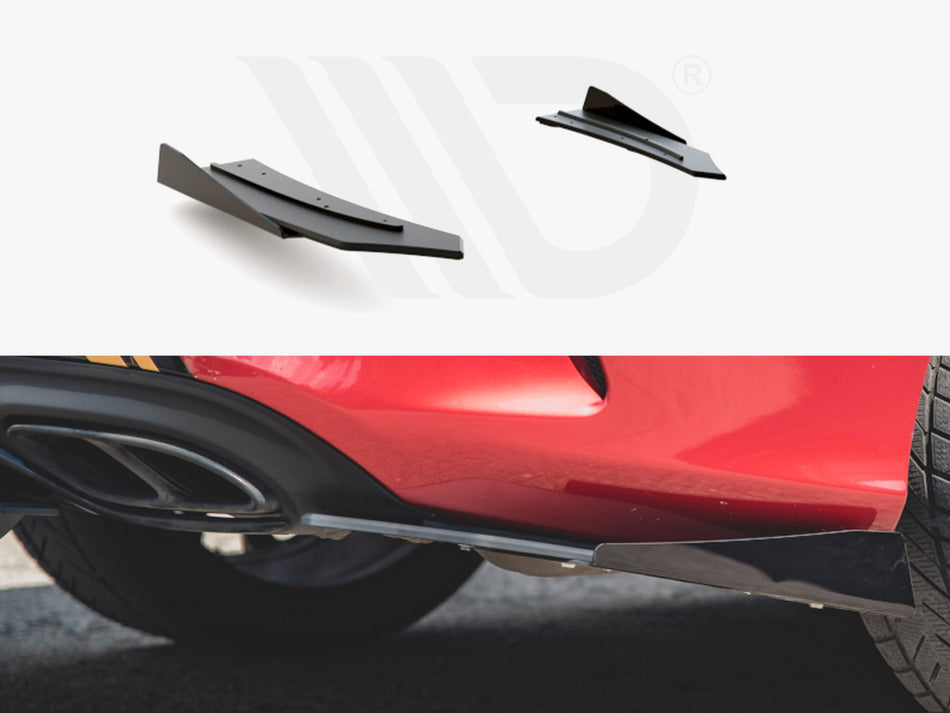 RACING DURABILITY REAR SIDE SPLITTERS + FLAPS MERCEDES - AMG C43 COUPE C205