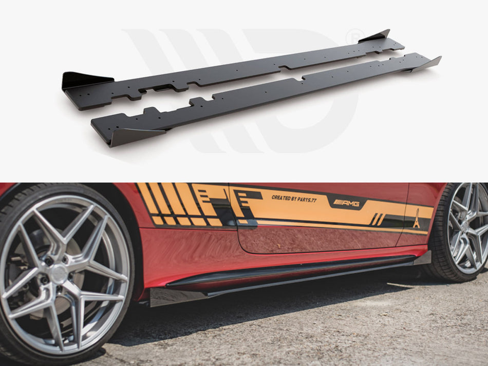 RACING DURABILITY SIDE SKIRTS DIFFUSERS + FLAPS MERCEDES - AMG C43 COUPE C205