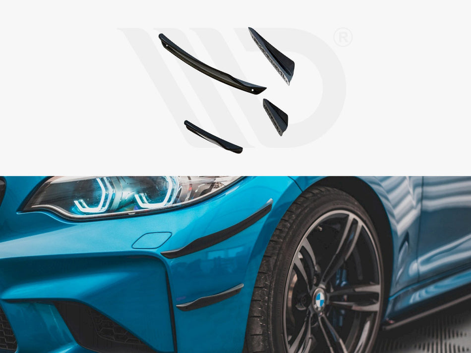 Front Bumper Wings (Canards) Bmw M2 F87 (2016-2020)