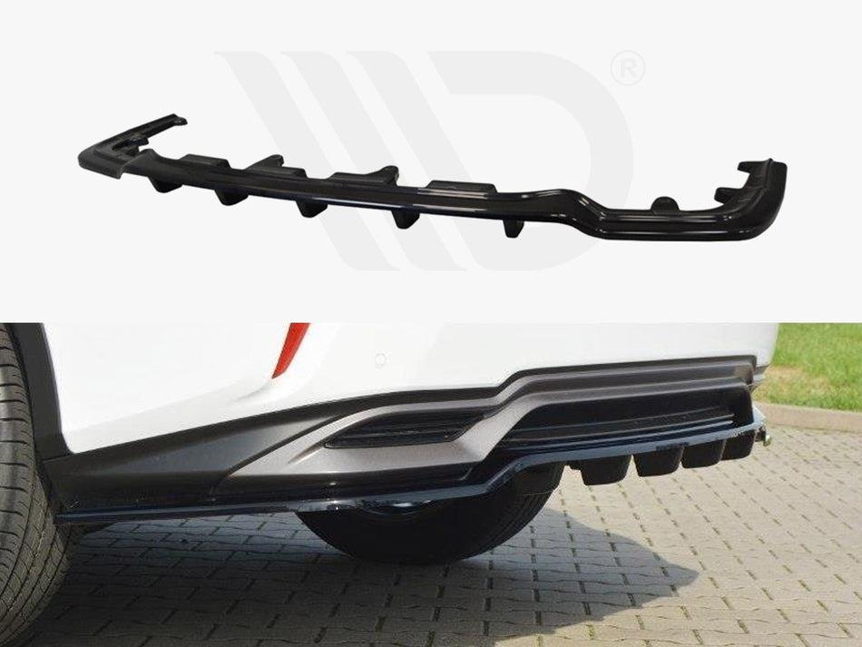 Central Rear Splitter Lexus RX MK4 H (With Vertical Bars)