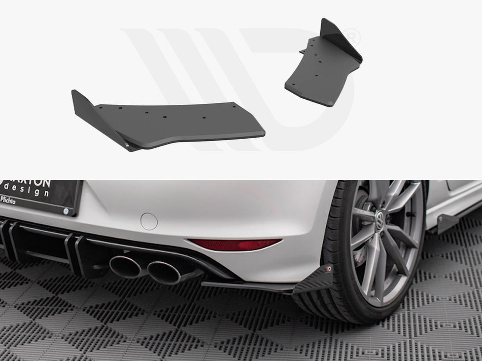 Street PRO Rear Side Splitters (+flaps) VW Golf R MK7 (2013-2016)