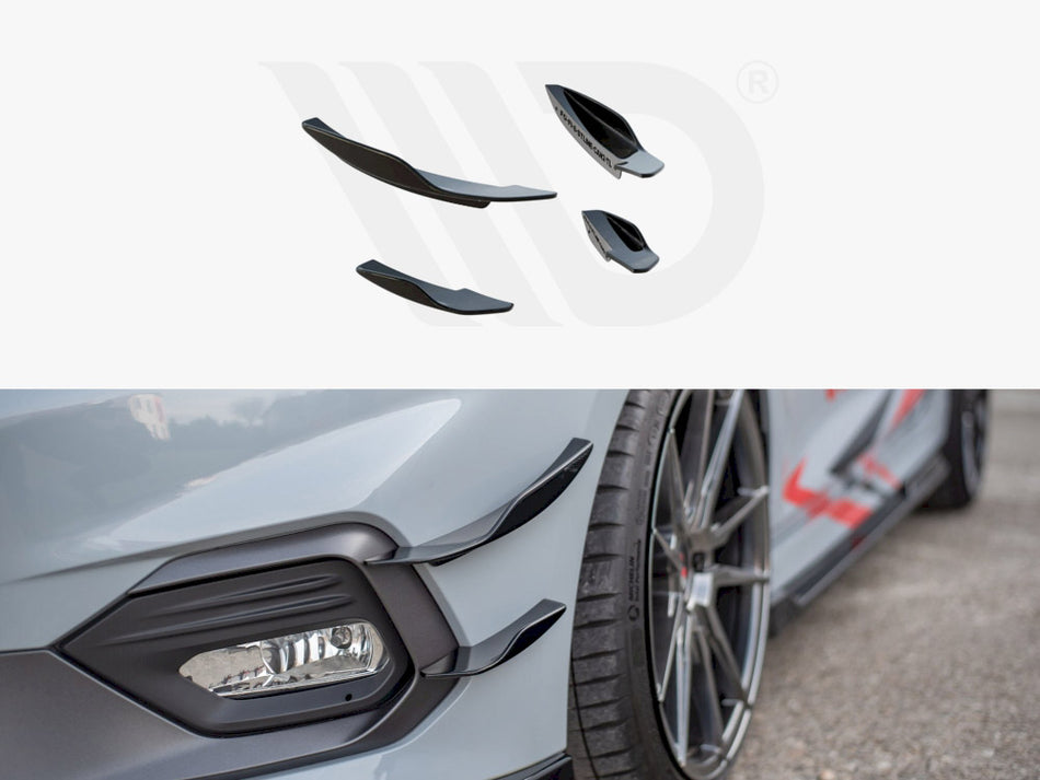 Front Bumper Wings (Canards) V.2 Ford Fiesta MK8 ST / St-line