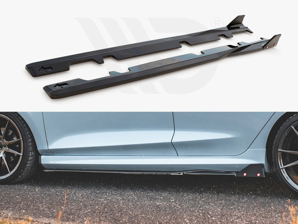 SIDE SKIRTS DIFFUSERS V.2 + FLAPS FORD FIESTA ST / ST-LINE MK8