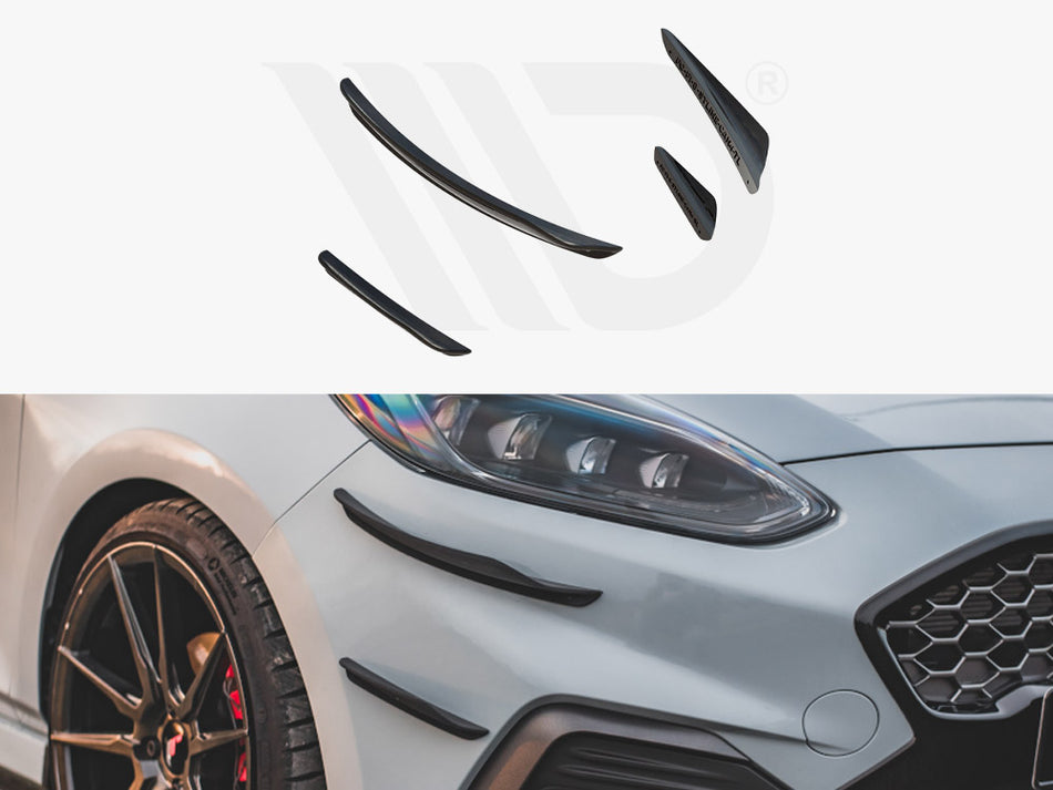 Front Bumper Wings (Canards) V.3 Ford Fiesta MK8 ST / St-line (2017-)