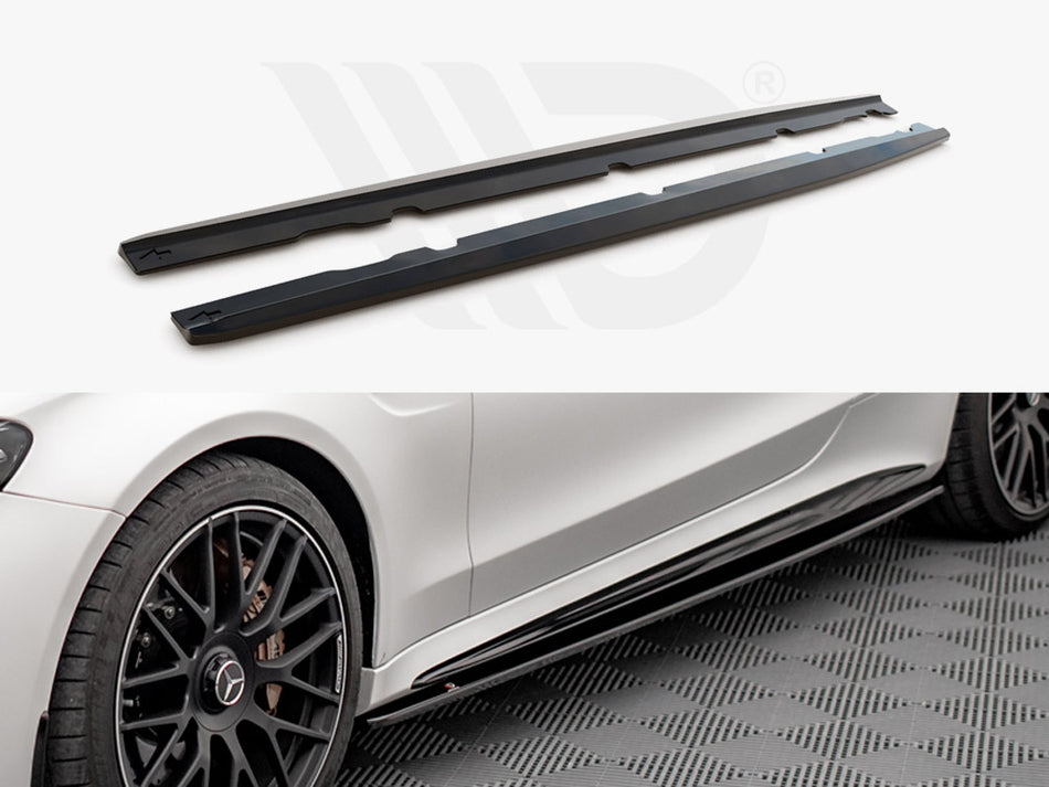 Side Skirts Diffusers V.1 Mercedes-amg C 63AMG Coupe C205 Facelift (2018-2021)