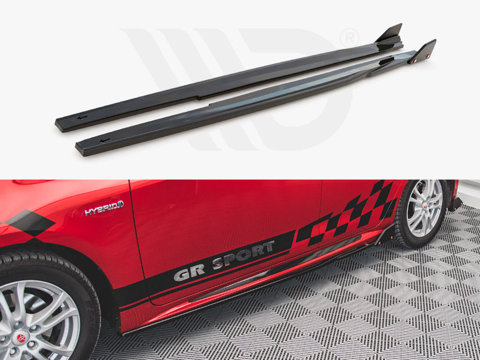 SIDE SKIRTS DIFFUSERS V.1 + FLAPS TOYOTA COROLLA GR SPORT HATCHBACK XII
