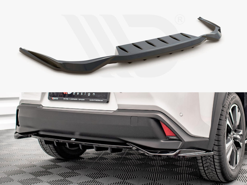 Central Rear Splitter (Vertical Bars) Lexus UX MK1 (2018-)