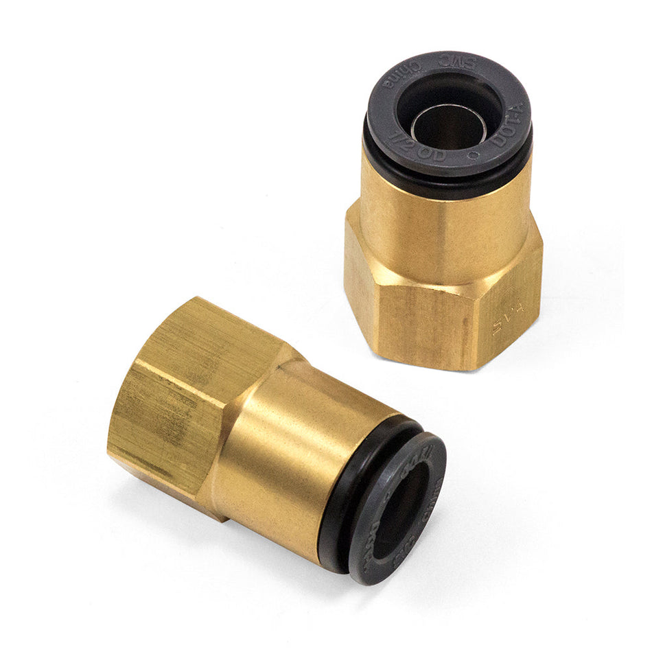 Air Lift Performance Straight Female - 1/4" FNPT x 3/8" PTC - For 1/4" MNPT Leader Lines