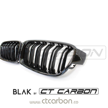BMW F30 3 SERIES BLACK DOUBLE SLAT GRILLS - BLAK BY CT CARBON - CT Carbon