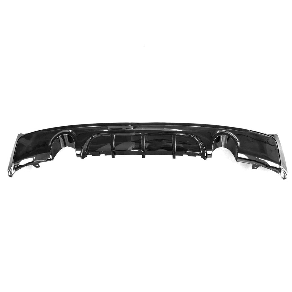 BMW 2 SERIES F22/F23 GLOSS BLACK DUAL EXHAUST DIFFUSER - MP STYLE - BLAK BY CT CARBON