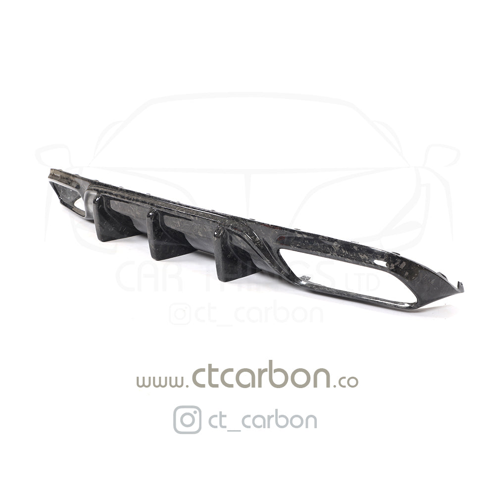 MERCEDES C63/C63S W205 COUPE FORGED CARBON FIBRE DIFFUSER - BIG FIN - CT Carbon