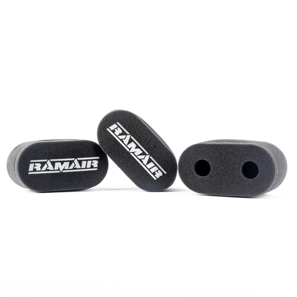 Ramair CS-909-C 3x Sock Filters For Carbs/Trumpets Stainless Steel Cage