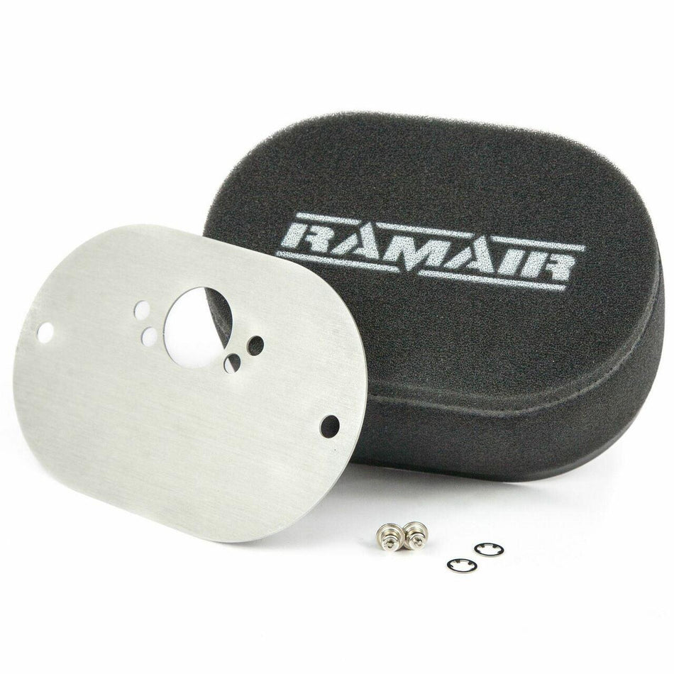 Ramair RS2-201-404 - Carb Air Filter With Baseplate SU HIF4 1.5in (Mini Offset) 100mm Internal Height