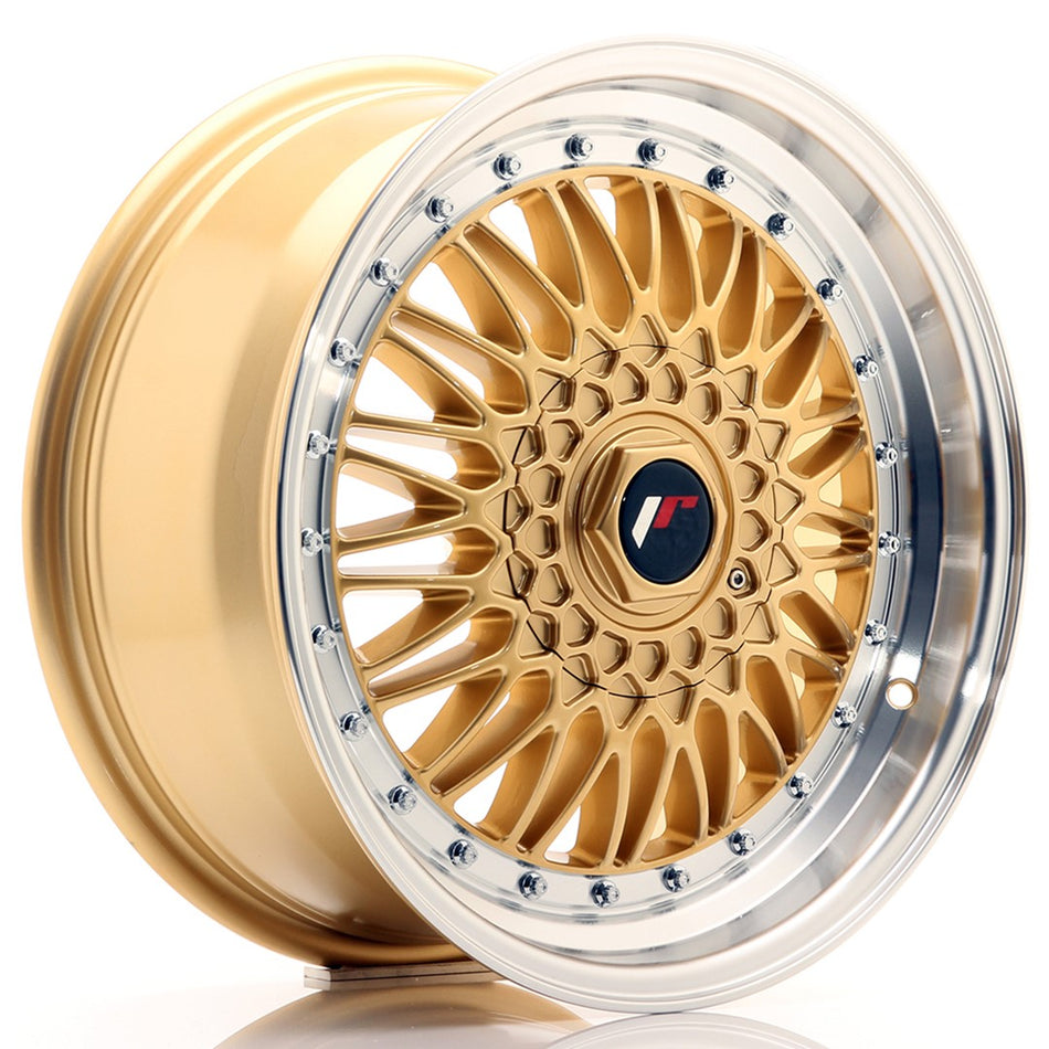 JR Wheels JR9 17x7.5 ET20 BLANK Gold w/Machined Lip