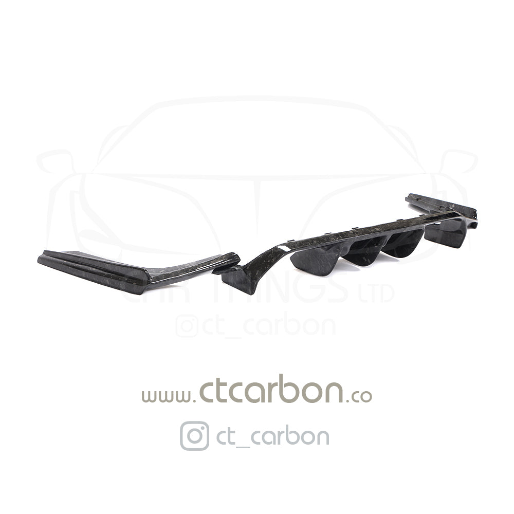 BMW M3/M4 (F80 F82 F83) FORGED CARBON FIBRE DIFFUSER - V STYLE - CT Carbon