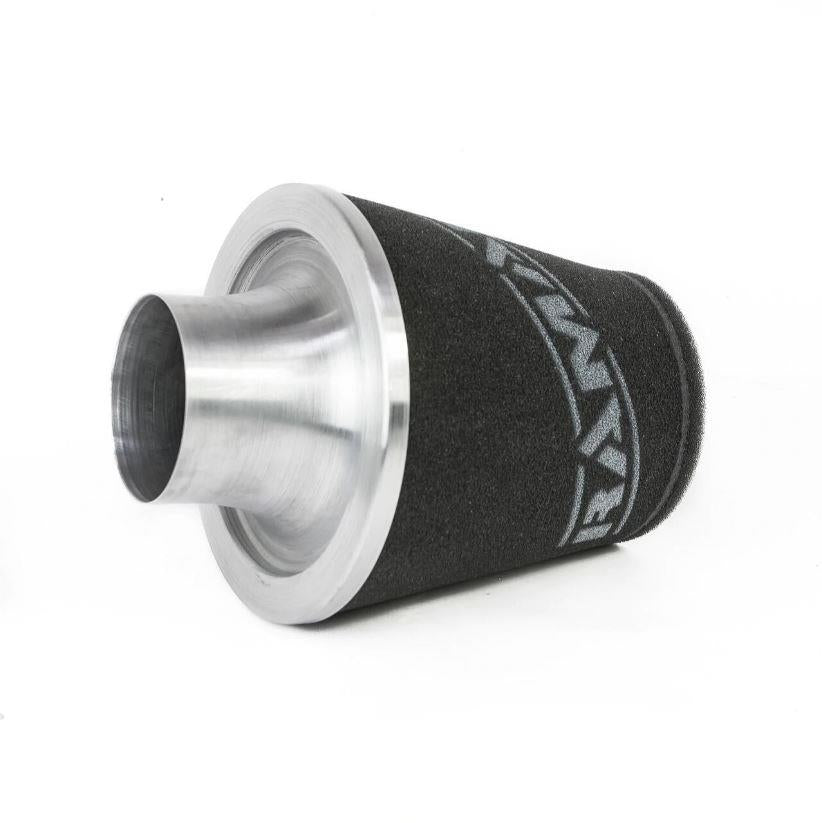 Ramair JS-175-80-SL 80mm OD Neck Silver Aluminium Base Cone Filter